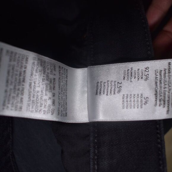 Mother Stunner Ankle Fray Jeans Black Size 29 Distressed Cropped Stretch - Picture 14 of 15